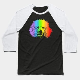Rainbow Poodle Baseball T-Shirt